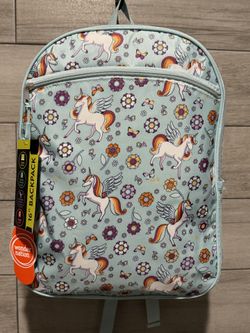 Youth Girls Unicorn Flowers Backpack