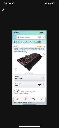 Corsair K70 Lux Mechanical Gaming Keyboard (blue)