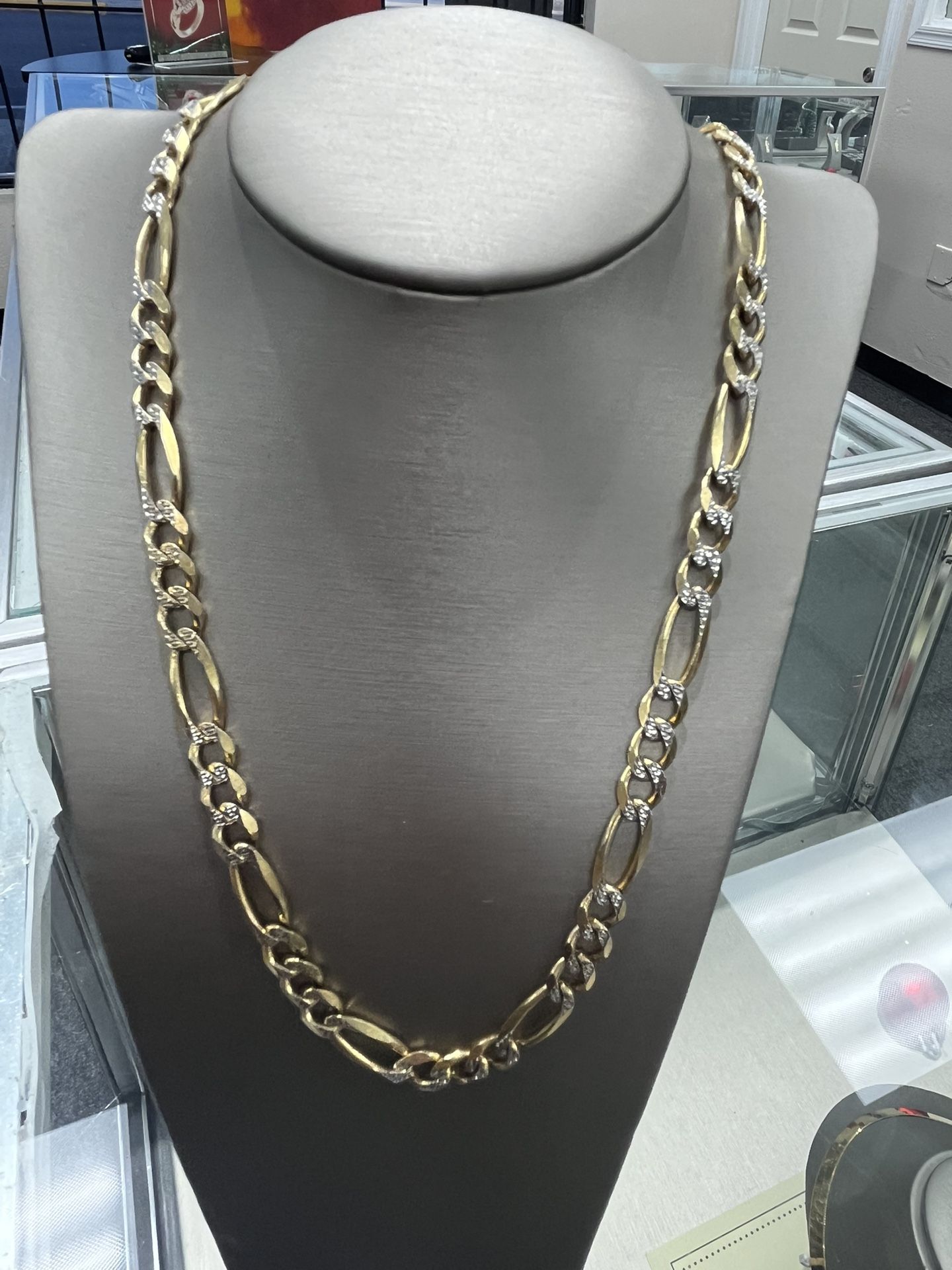 Figaro Chain 14k Gold 43.3 Grams