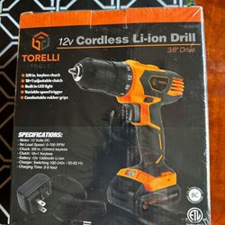 Brand New 12v Cordless Li-ion Drill