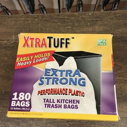 Xtra Tuff 13 Gallon Tall Kitchen Trash Bags 180ct