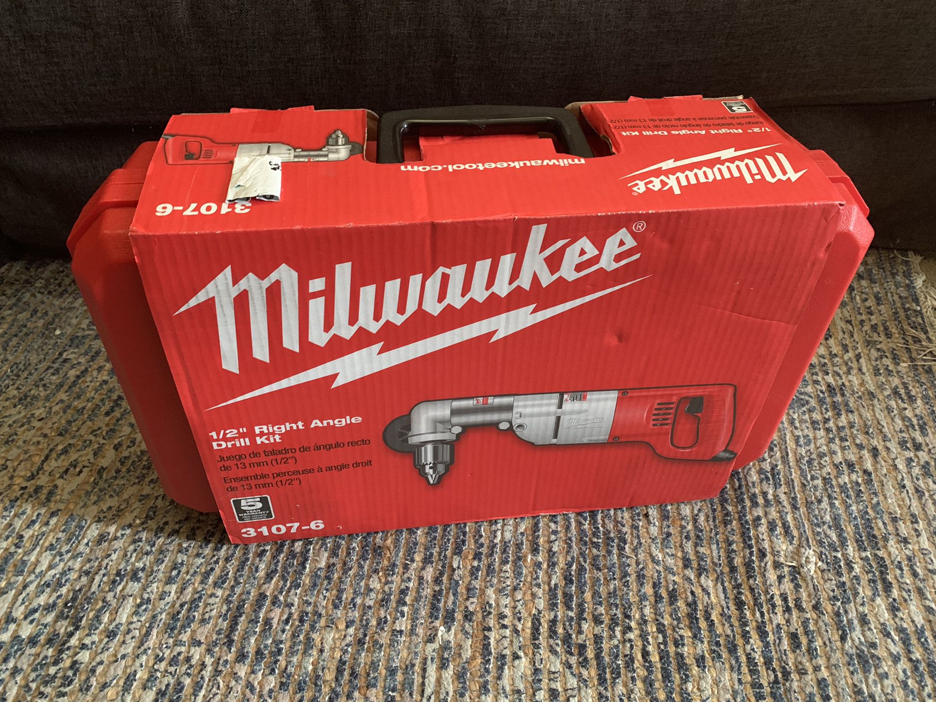 Milwaukee 1/2” right angle drill kit New