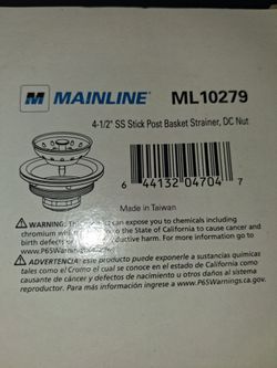 Mainline ML10279 4-1/2" SS Basket Strainer