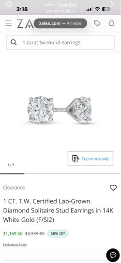 1 Carat Diamond Earrings