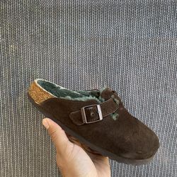 Birkenstock Suede Clogs Mocha