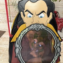 Disney Loungefly Villain Gaston Beauty And The Beast Mini Backpack