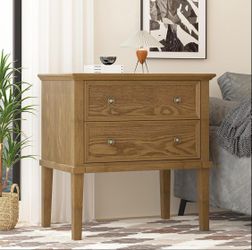Solid Wood Nightstand 