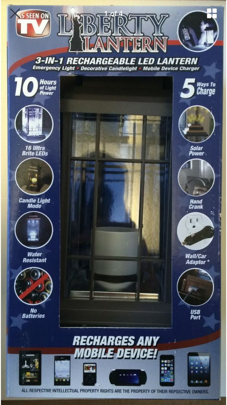 Inventel Liberty Lantern 3-in-1 Rechargeable LED Lantern NEW
