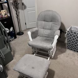 Nursery glider Rocker With Glider Ottoman 