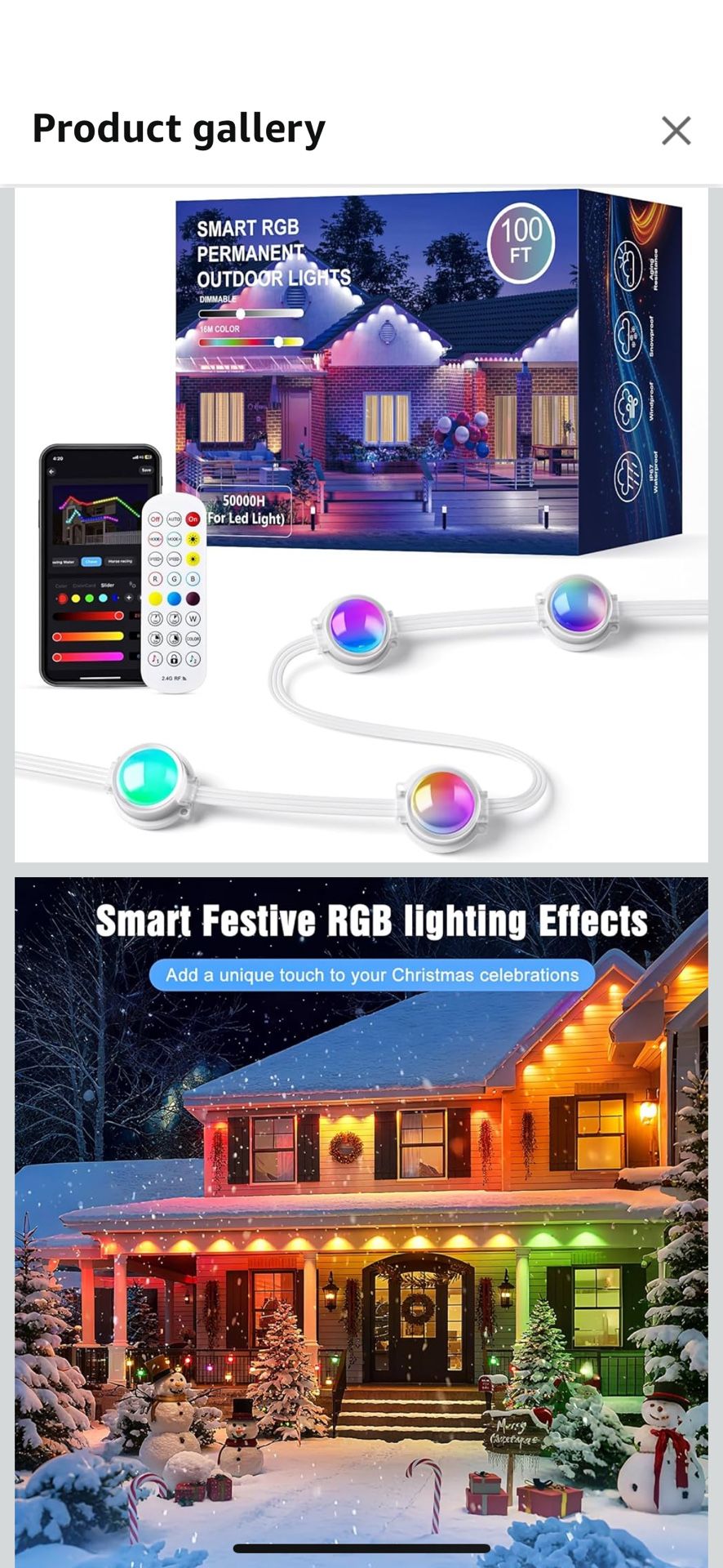 Outdoor lights 100ft NEW IN BOX