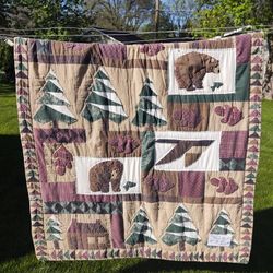 Rustic Throw Quilt  53" By 64"