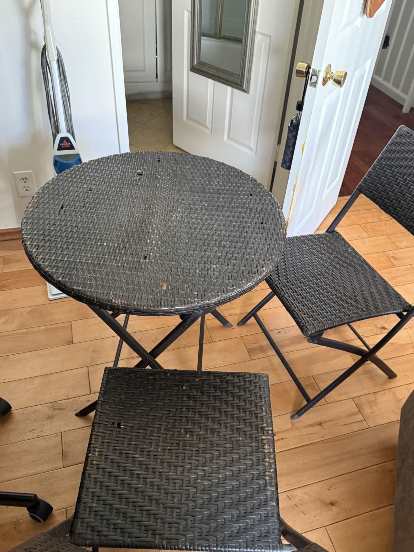 Patio Set Table And Chairs Wicker 1 Table And 2 Chars