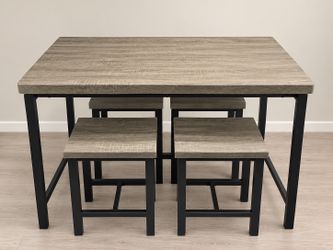 Dining Table Set with 4 Chairs – Good Condition