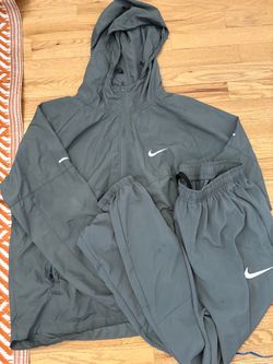 Nike Gray Tracksuit Jacket and Pants Set