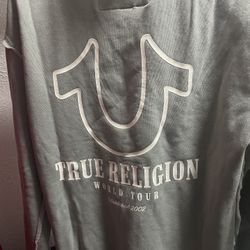 True Religion big t pigment zip mock neck