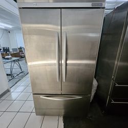 42" KITCHENAID BUILT IN FRENCH DOOR STAINLESS STEEL REFRIGERATOR 