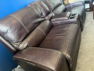 Premium leather love seat