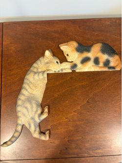 Vintage Cats Door Frame Hugger Calico Tabby Kittens 11.5” high by 15” wide