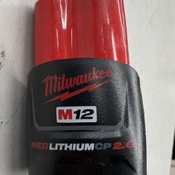 $30 Milwaukee M12 Red Lithium CP 2.0 AH 12v Battery 