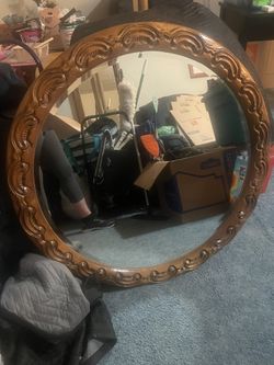 Large Wood Accent Mirror