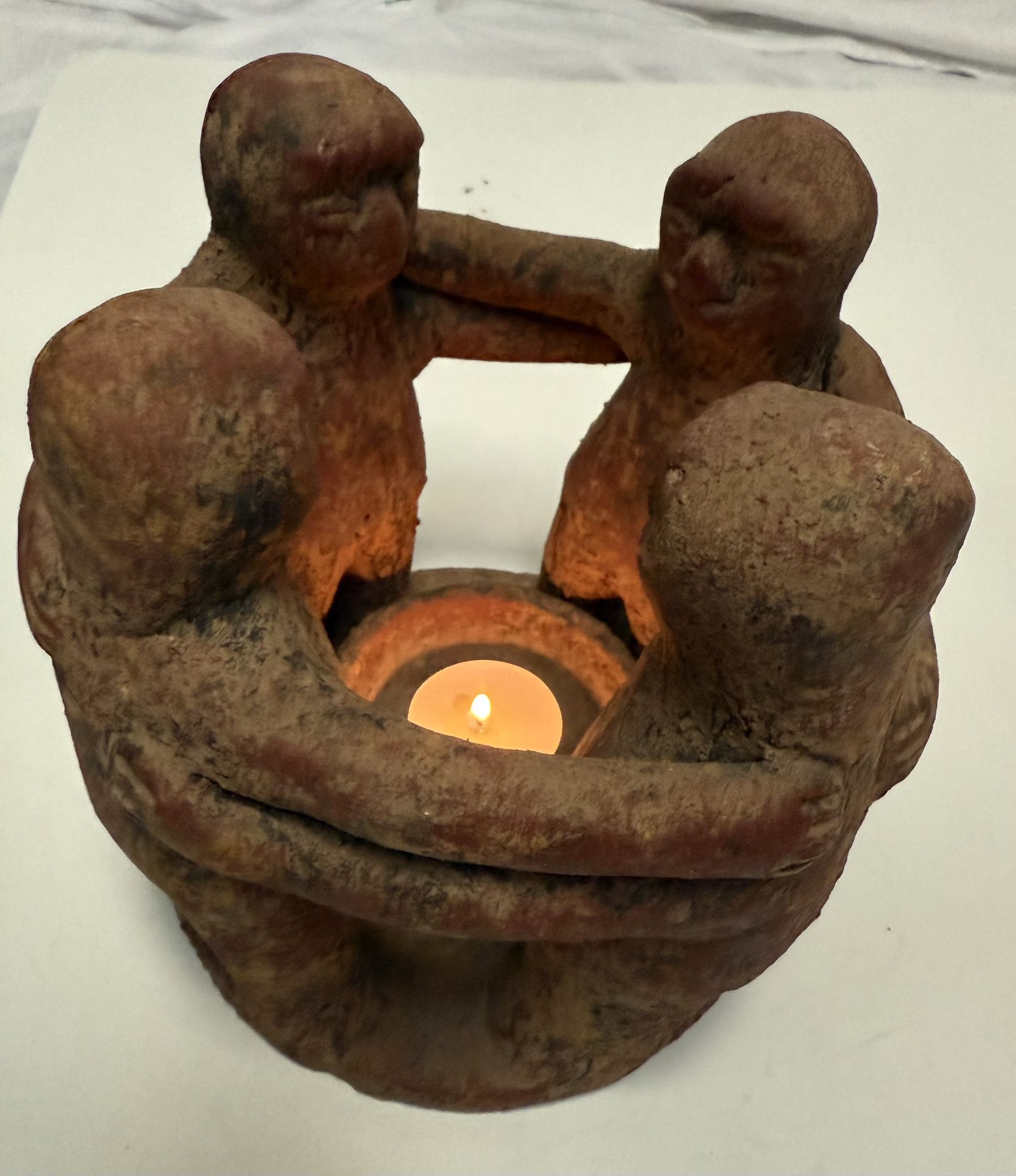 Vintage Circle of Friends Candle Holder 