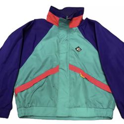Vintage 80s Woolrich  Sea Jade Colored Jacket Size Large