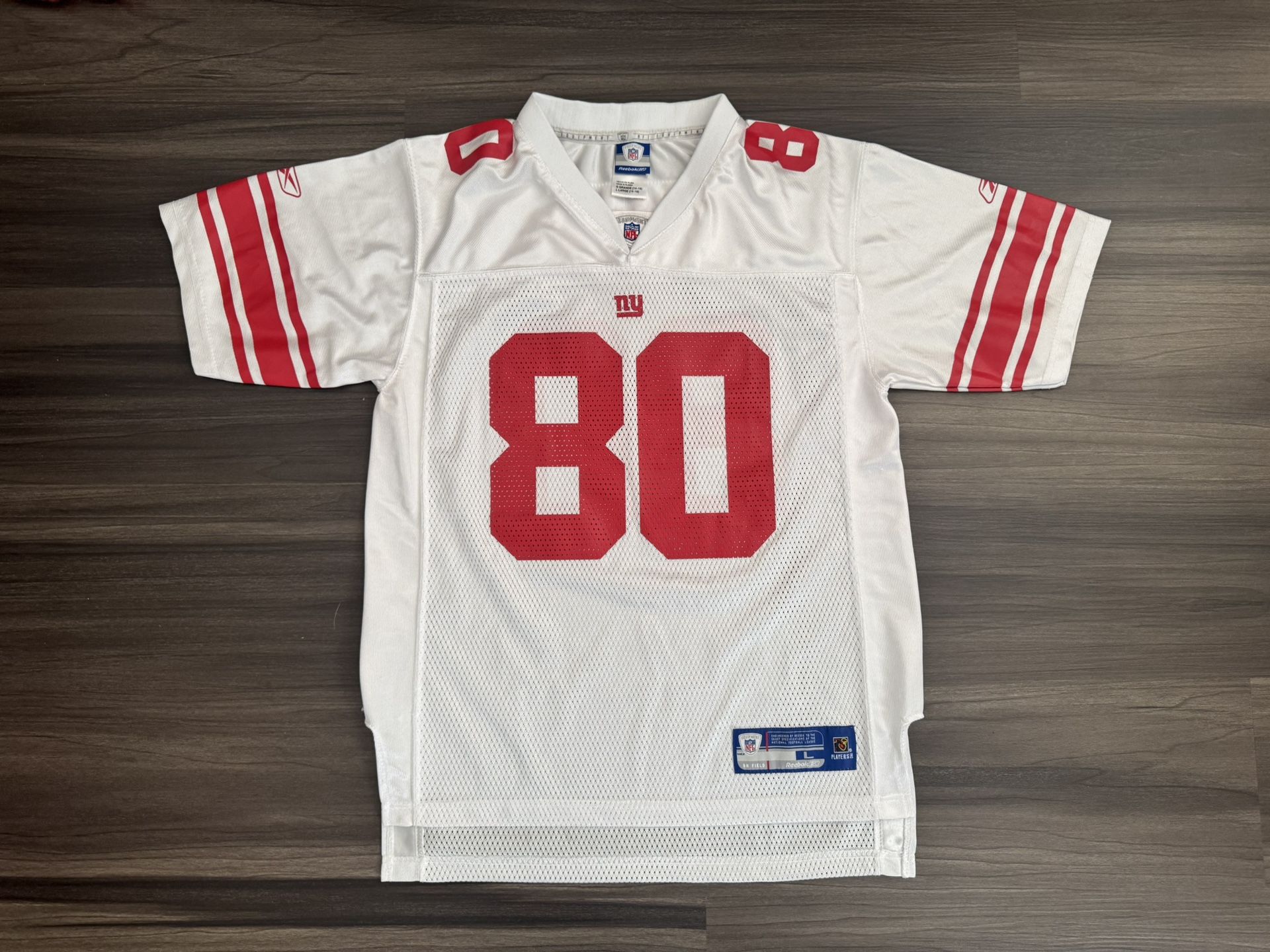Reebok Jeremy Shockey #80 New York Giants Away Mesh Jersey Youth Large 14-16