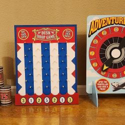 Carnival Games - Disk Drop, Spin A Wheel,  and Can Toss Game