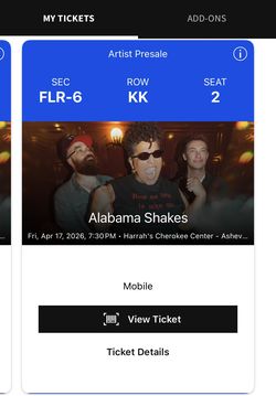 Alabama Shakes - Asheville Floor Seats Aisle