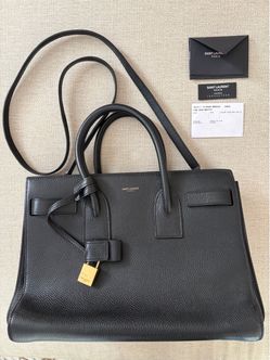 Saint Laurent Sac de Jour Small Black Leather Bag – YSL – Authentic
