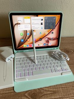 Apple iPad Air 11” M2 chip 128GB (2024 model / Gray) with keyboard and Pencil (100% battery)