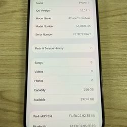 iPhone 15 pro max 256gb unlocked