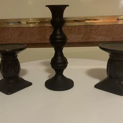 New Set Of Black Candle Holders 