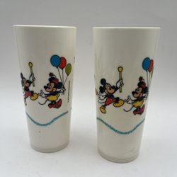 Vintage Walt Disney Productions Plastic Cups. Deka Elizabeth N.Y. 07208. Set Of 2 Pieces 