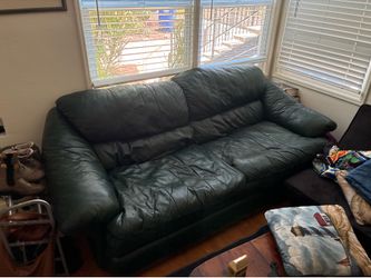 Green Leather Couch