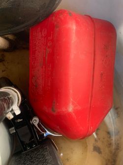 Red Plastic Gasoline Can