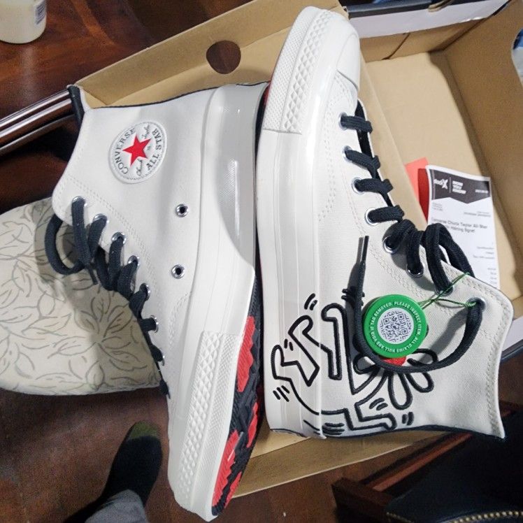 HI KEITH HERING EGRET CONVERSE CHUCK RAYLOR ALL STAR 70