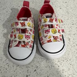 Converse All Star Infant Size 4 Flat Shoes Jungle Cats Low Top Canvas 771477F