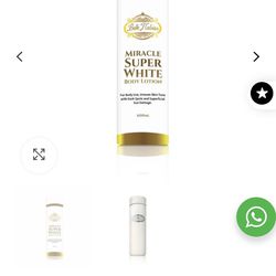 NEW Belle Nubian Miracle Super White Body Lotion Retails 300$