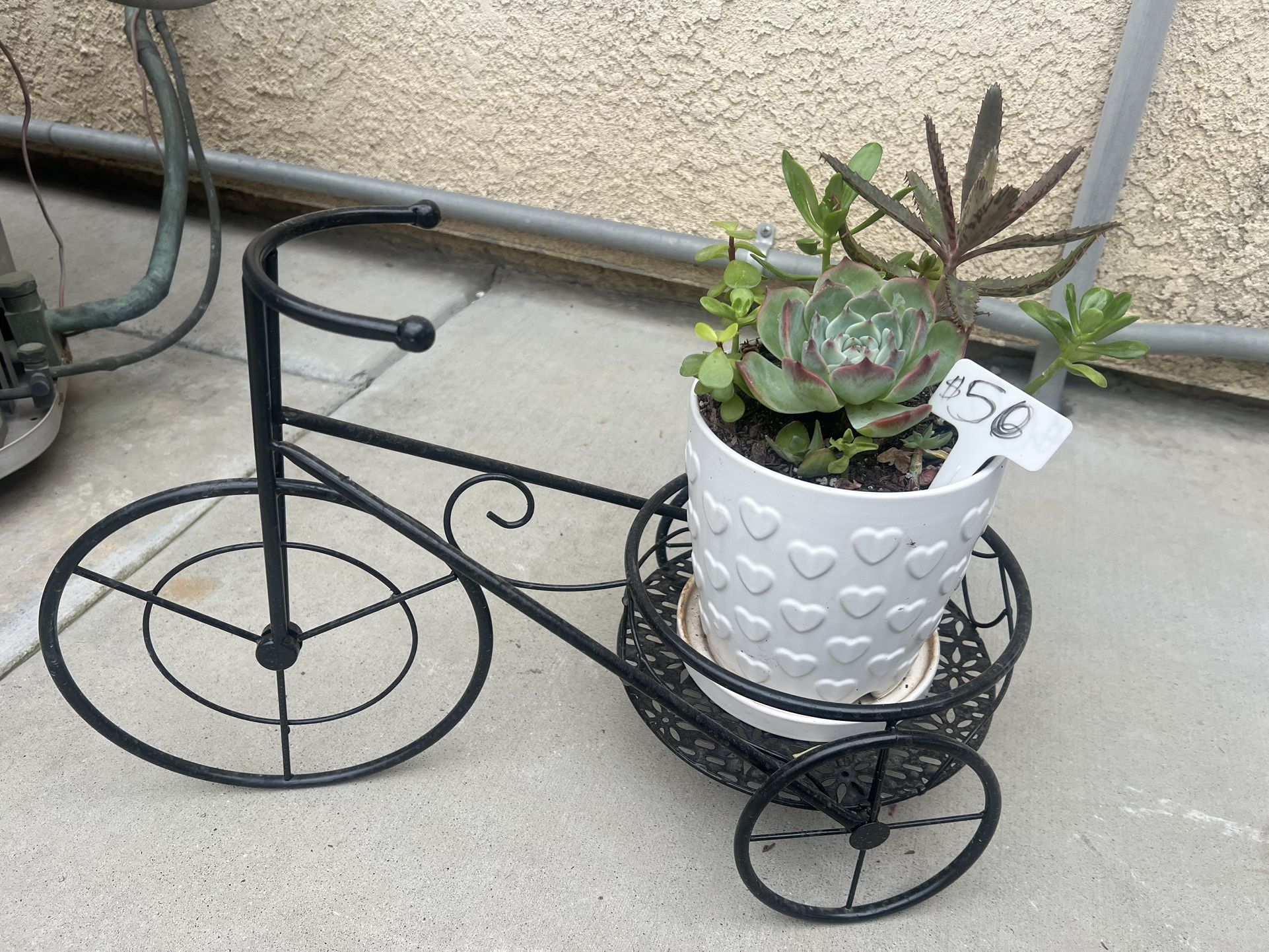 Metal Bike Succulent Planter