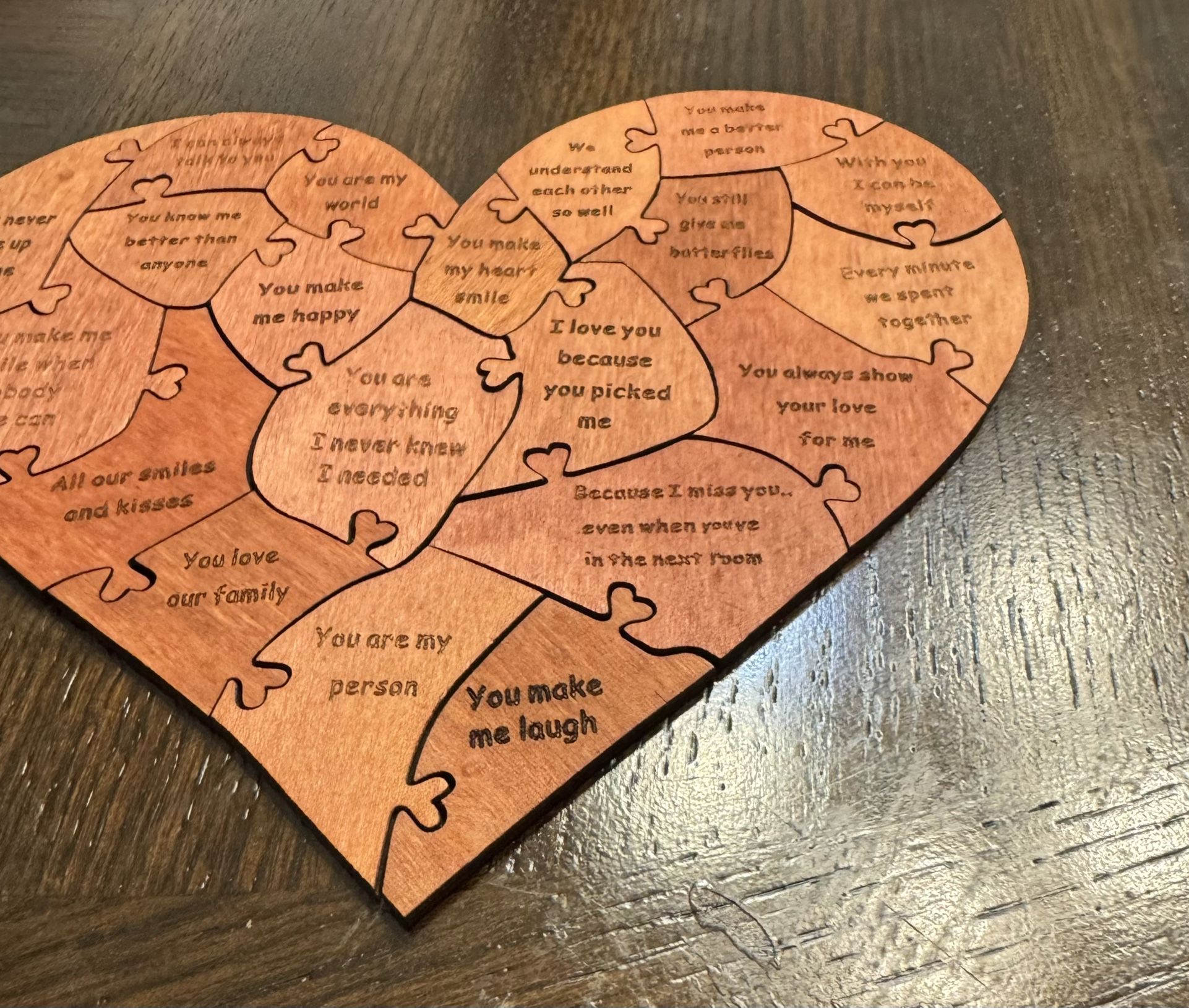 Pieces of My Heart: Wooden Puzzle Box