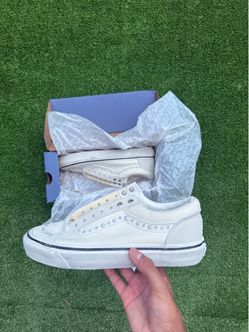 White pearlized vans