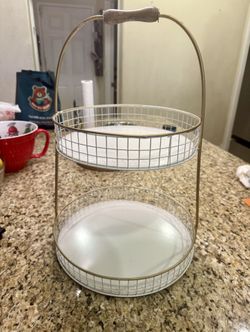 2 Tiered Metal Tray 