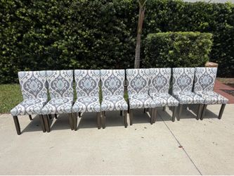 Patterned dining room chairs