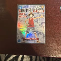 One Piece College Basketball Luffy Card