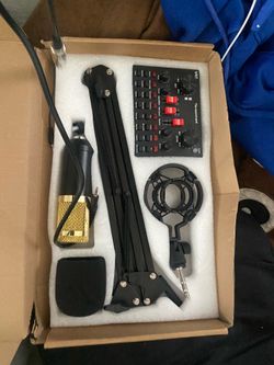 Studio mic and sound card