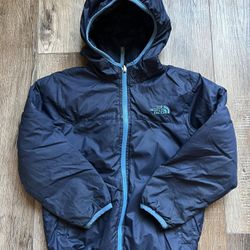 Reversible North Face Down Feather Zip Jacket (4T)