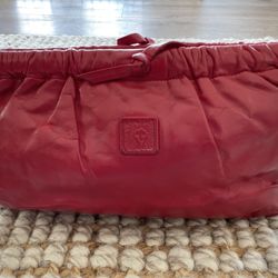 Genuinely Leather Red Anne Klein Purse/ Clutch