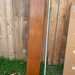 10” X 72” Teak Veneer Single Shelf
