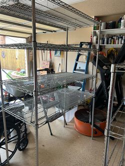 Height6'3 wired storage shelf (Heavy)  2' Depth. 4ft.   Wide
